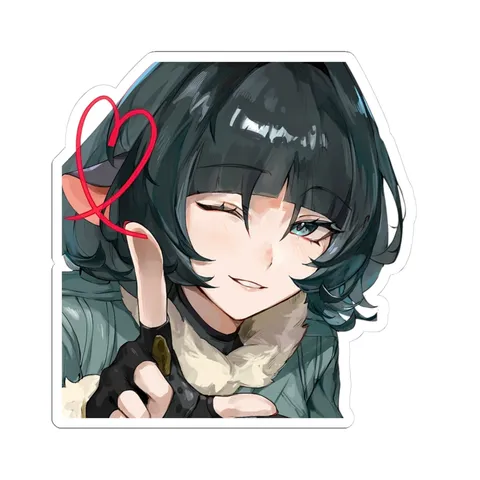 Jane Doe Drawing Heart — Sticker sticker