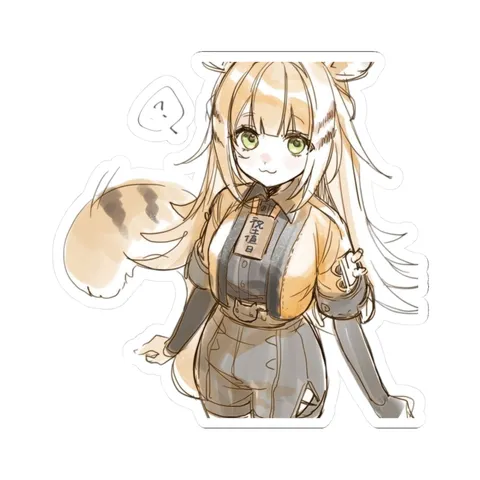 Ju Fufu Looking Up — Kiss-Cut sticker