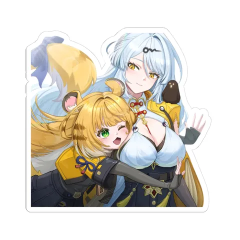 Ju Fufu Hugging Yixuan — Kiss-Cut sticker