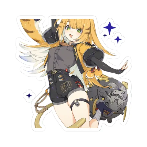 Ju Fufu Pose — Kiss-Cut sticker