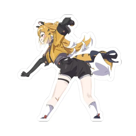 Ju Fufu Stretching — Kiss-Cut sticker