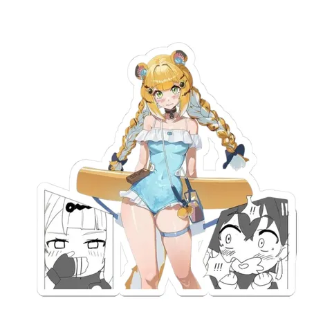 Ju Fufu Swimsuit — Kiss-Cut sticker
