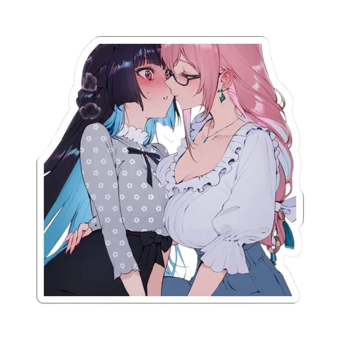 Miyabi and Yanagi Kiss — Kiss-Cut sticker