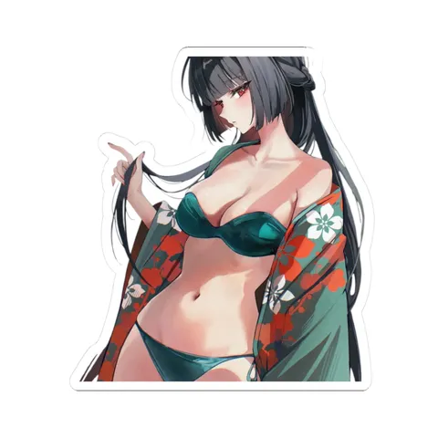 Miyabi Blue Bikini — Sticker sticker