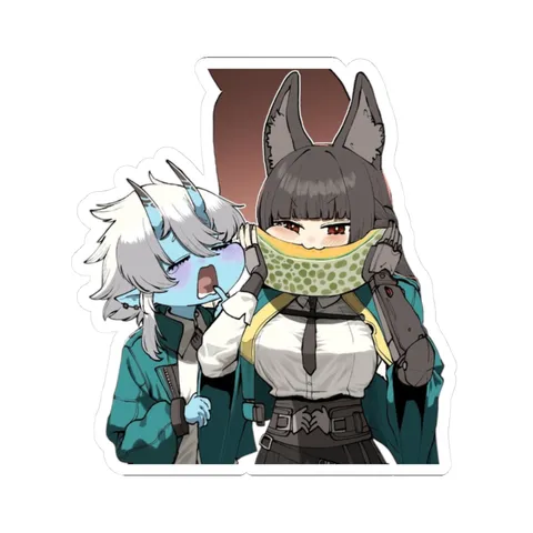 Miyabi Eating Melon — Sticker sticker