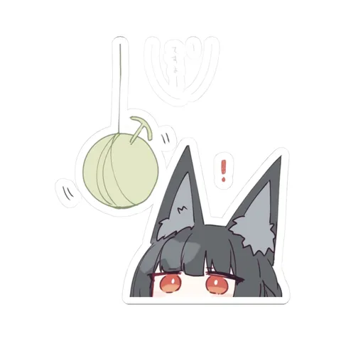 Miyabi Spots A Melon — Sticker sticker