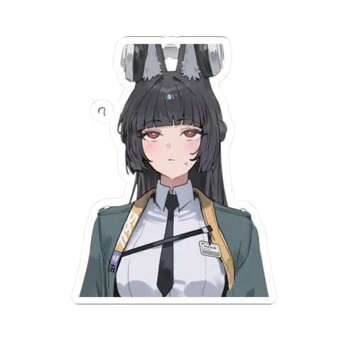 Miyabi Wearing Headphones — Sticker sticker