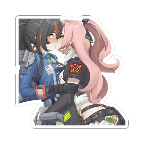 Nicole Kissing Zhu Yuan — Sticker sticker