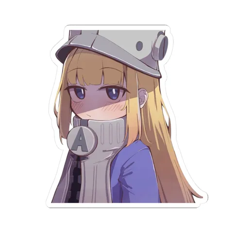 Norma Hollowell Blue Coat Hat — Sticker sticker