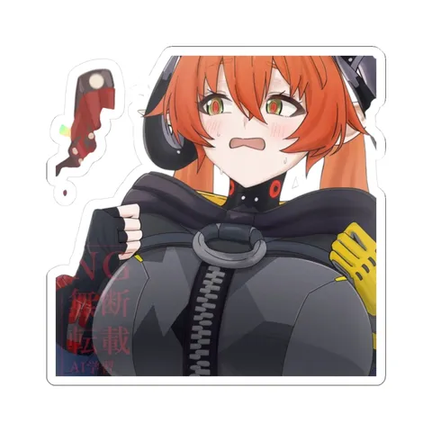 Orphie Dark Zippered Outfit — Kiss-Cut sticker