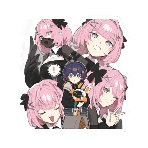 Remielle and Belle Stealing Engine — Kiss-Cut sticker
