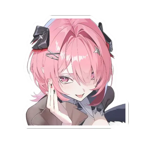 Remielle Pink Hair Smug — Sticker sticker