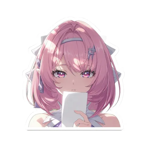 Remielle Dan Holding Card — Sticker sticker