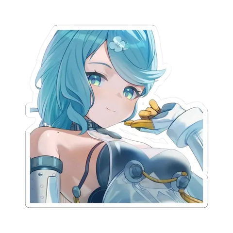 Seed White Light Blue Outfit — Kiss-Cut sticker