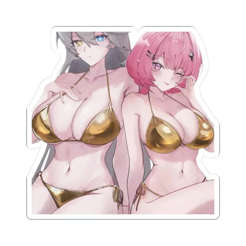 Sunbringer and Ramiel Swimsuits — Kiss-Cut sticker