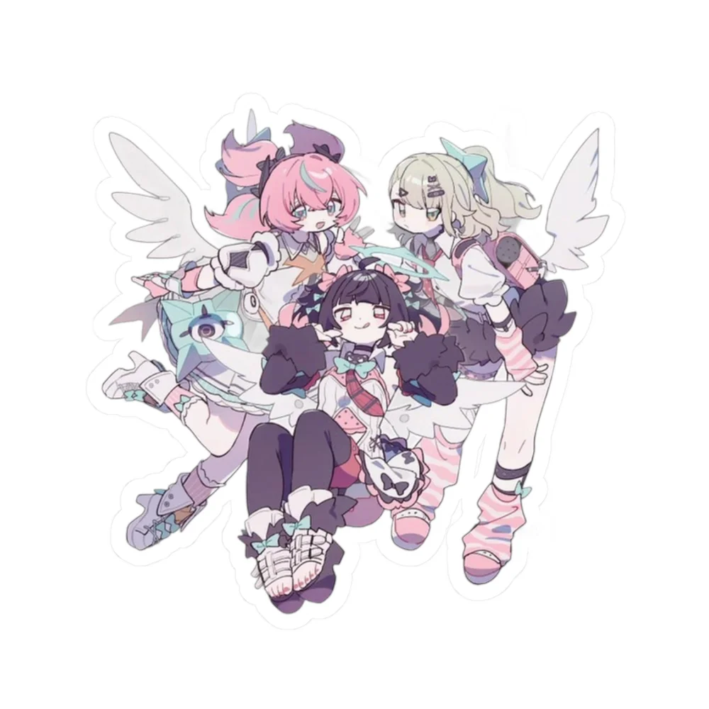 Sunna and Nangong Yu and Aria Chibi Angel Wings