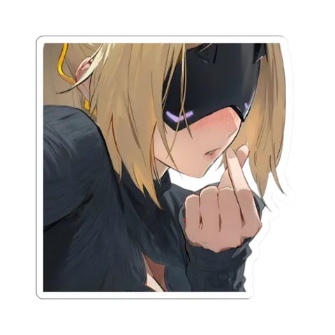 Trigger Kiss Sign — Kiss-Cut sticker