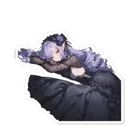 VIvian Black Dress — Kiss-Cut sticker