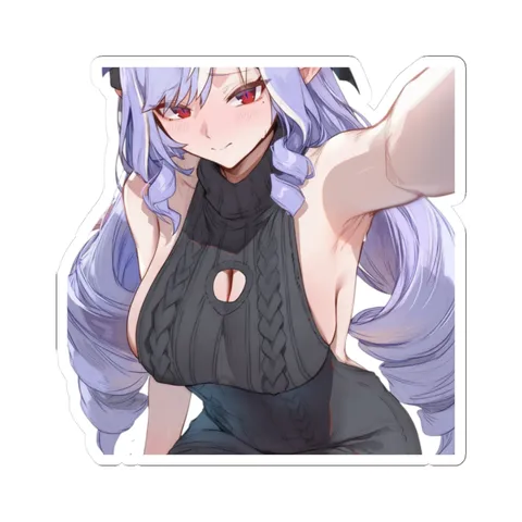 VIvian Wearing Black Cotton — Kiss-Cut sticker