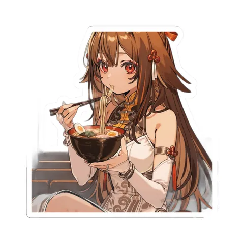 Ye Shunguang Eating Noodles — Sticker sticker