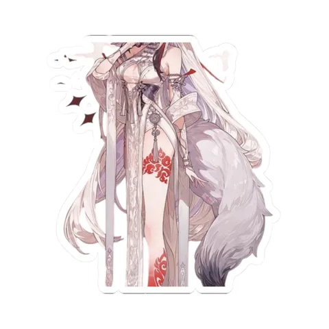 Ye Shunguang White Hair Red Eyes — Sticker sticker