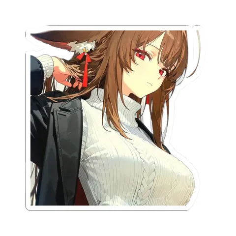 Ye Shunguang White Turtleneck Jacket — Sticker sticker