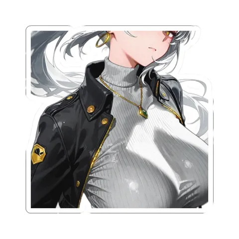 Yixuan Black Jacket Outfit — Sticker sticker