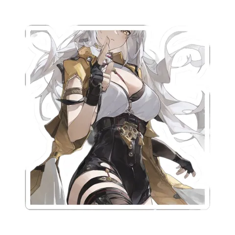 Yixuan White Hair Yellow Jacket — Kiss-Cut sticker