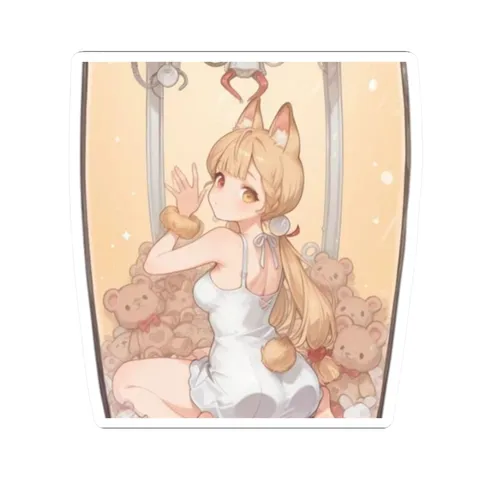 Alice Stuck In Claw Machine — Kiss-Cut sticker