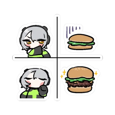 Anby Burger Meme — Sticker sticker