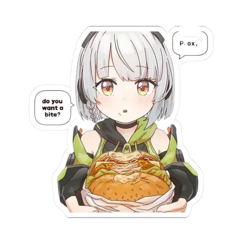 Anby Gives You Burger — Sticker sticker