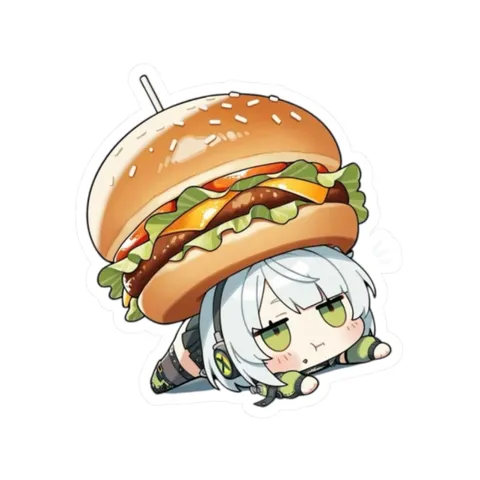 Anby Squished Burger — Sticker sticker