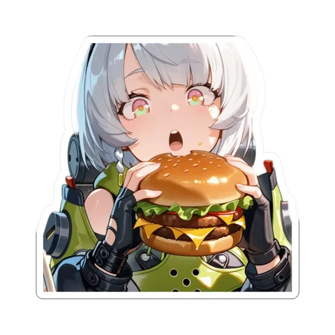 Anby With Big Burger — Sticker sticker