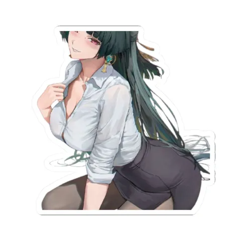 Astra Yao Office Sitting — Kiss-Cut sticker