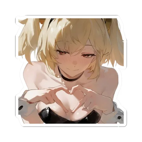 Burnice Bunny Suit Heart — Kiss-Cut sticker
