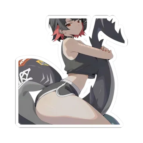 Ellen Joe Riding Shark — Kiss-Cut sticker