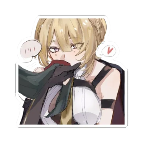 Evelyn Sniffs Cloth — Sticker sticker