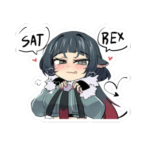 Jane Doe Sat Rex — Kiss-Cut sticker