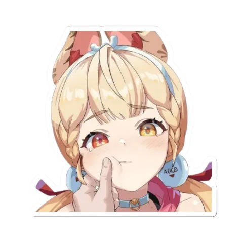 Pinching Alice's Cheeks — Kiss-Cut sticker