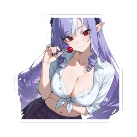 Vivian With Lollipop — Kiss-Cut sticker