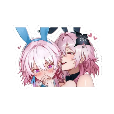 March 7th And Evernight Bunny Suits — Kiss-Cut sticker