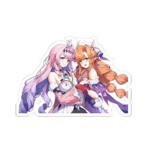 Denia and Sigrika Happy — Kiss-Cut sticker