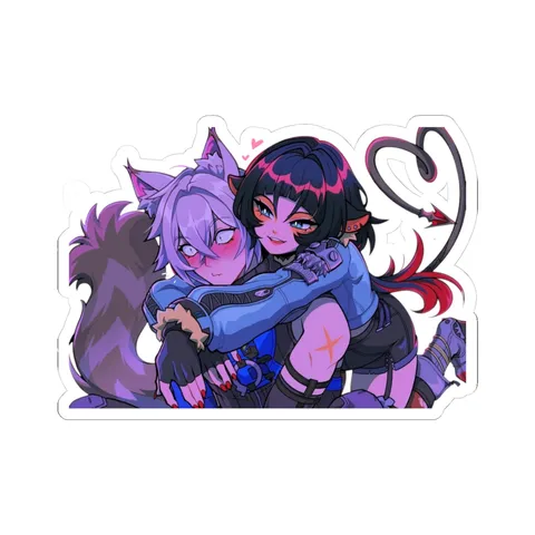 Jane Doe and Seth — Kiss-Cut sticker