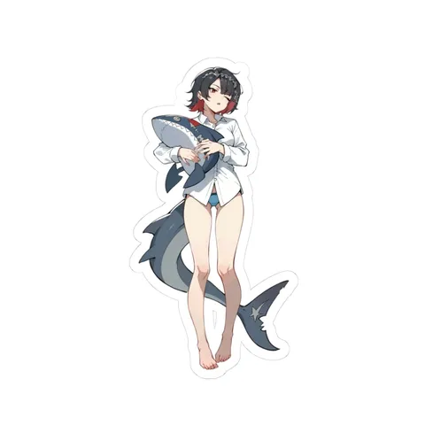Ellen Joe Shark Plush sticker