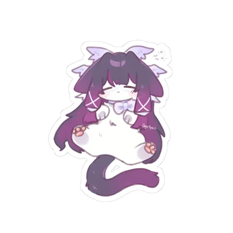 Columbina Cat Plush sticker