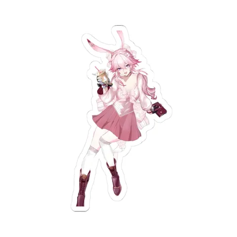 Evanescia Holding Boba Drink sticker