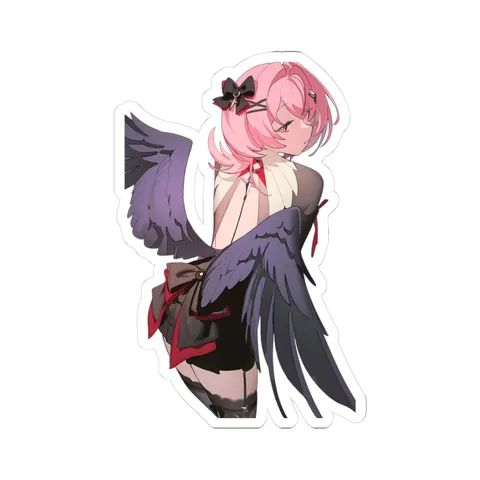Remielle Dan Dark Feathered Wings — Sticker sticker