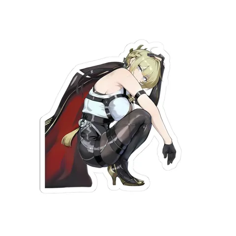 Evelyn Chevalier Crouching Pose sticker