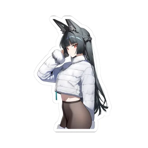 Hoshimi Miyabi White Puffer Jacket sticker