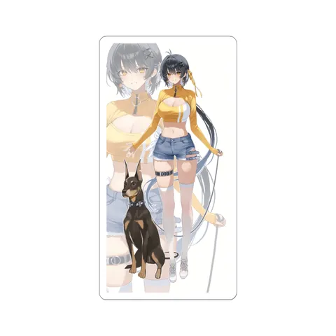 Female Rover With Doberman sticker